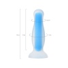 Glow Gece Parlayan Anal Plug Silikon Şeffaf 10 Cm