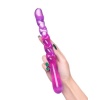 Çift Taraflı Jel Dildo Tanza Mor 27.5 Cm