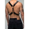 Perçinli Erkek Göğüs Harness Sert Görünümlü Şık Giyim