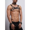 Gay Fantazi Giyim Partywear Tecnowear Göğüs Harness