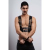 Fantezi Erkek Giyim Deri Kelepçeli Harness