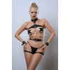Deri Harness Takım Clubwear Dancewear
