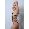 Ağ Bölgesi Açık Deri Body Harness Fantezi Giyim Clubwear