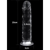 18 Cm Şeffaf Jel Doku Vantuzlu Dildo