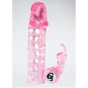Titreşimli Klitoris Uyarıcılı Tırtıklı Silikon Penis Kılıfı