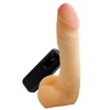 Cyberskin Vibrating Cybercock With Balls Light Dildo