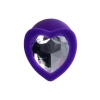 Sex Shop Diamond Heart Anal Plug Mor 8 cm