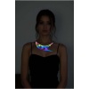 Rainbow Reflektörlü Kuş Kanadı ve Göz Detaylı Choker Kolye, Şık Lazer Kesim Kolye - APFT1414