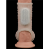 Censan Vibrating Drip Knights Ring with Scrotum Sleeve (Beyaz)