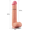 Censan 12 İnç Dual Layered Platinum Silicone Cock Dildo