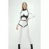 Deri Harness, Göğüs Altı Destekli Harness Takım, Deri Dansçı Kostüm - APFT1402