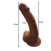Gerçekçi Testisli Melez Dildo 19 cm