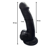 Gerçekçi Testisli Siyah Dildo 19 cm