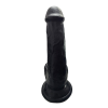 Gerçekçi Testisli Siyah Dildo 19 cm