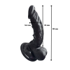 Gerçekçi Testisli Siyah Dildo 16 cm