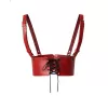 Kırmızı Deri Kadın Elbise Kemeri, Omuzdan Askılı Elbise Kemeri - APFT1429