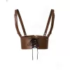 Kahverengi Deri Kadın Elbise Kemeri, Omuzdan Askılı Elbise Kemeri - APFT1429
