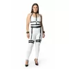 Büyük Beden Siyah Kadın Harness Takım Jartiyerli Deri Vücut Aksesuarı - APFT697