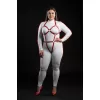 Büyük Beden Kırmızı Kadın Harness Takım Full Body Deri Fantazi Aksesuarı - APFT759
