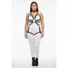 Büyük Beden Siyah Kadın Harness Takım Full Body Deri Şık Tasarım - APFT781