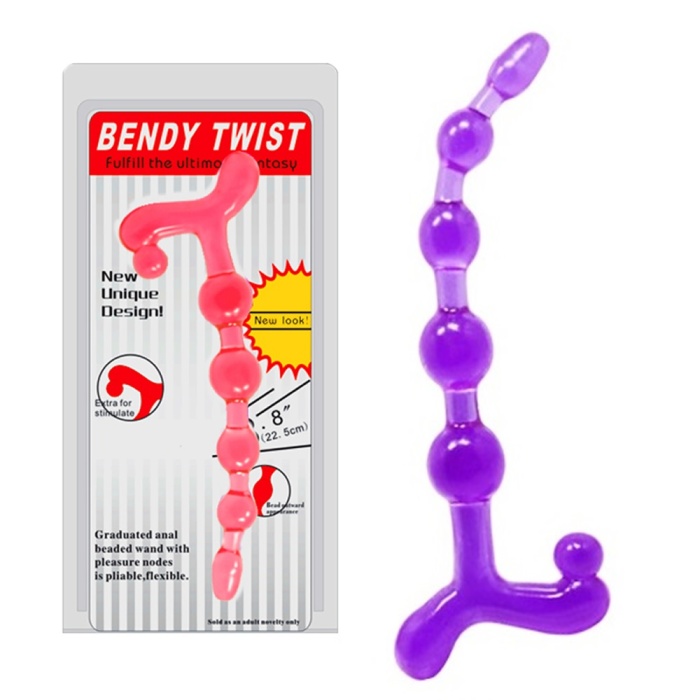 Bendy 22.5 Cm Sıralı Anal Vajinal Top Anal Plug Tıkaç Açıcı
