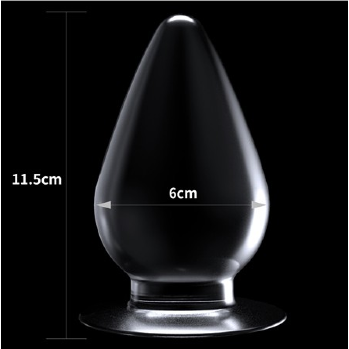 12 Cm Vantuzlu Ultra Soft Anal Plug Şeffaf