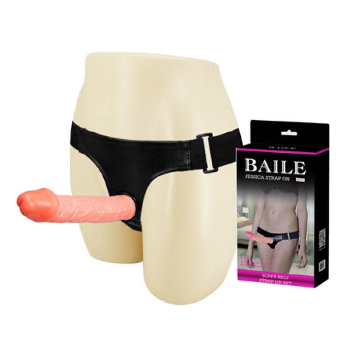 Ten Rengi Ve Jel Vibrator İle Birlikte Belden Bağlamalı