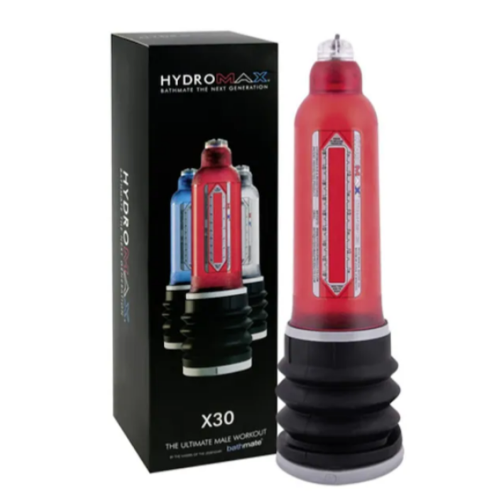 Hydromax X30 Sulu Penis Vakum Pompası Kırmızı