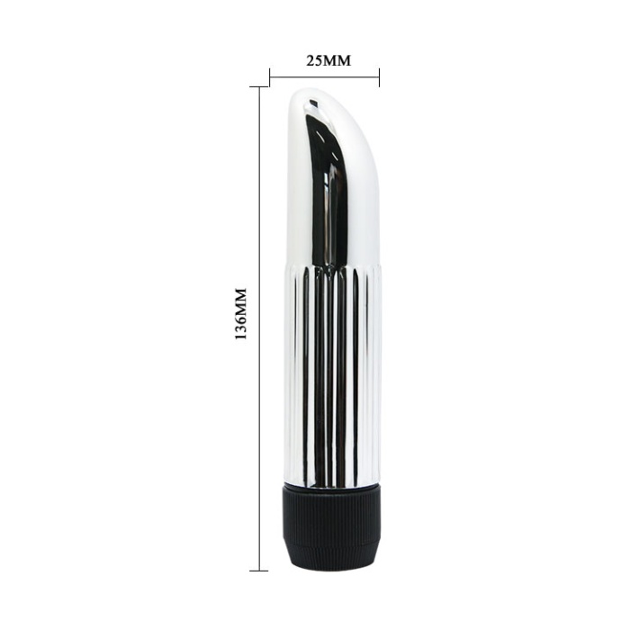 Titreşimli Metal Vajinal Anal Vibratör Dildo