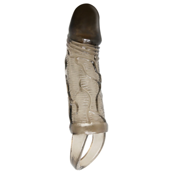 Bl 2Cm Dolgulu Zenci Penis Kılıfı Uzatmalı Prezervatif Dildo