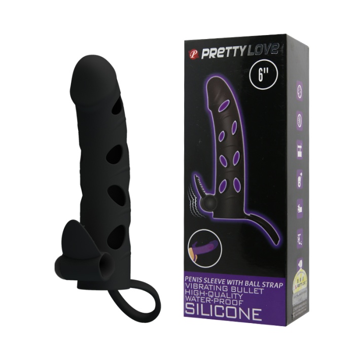Maxx Titreşimli Realistik Siyah Zenci Uzatmalı Penis Kılıfı