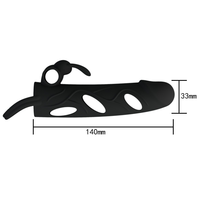 Strap Güçlü Titreşimli Uzatmalı Süper Kalite Zenci Penis Kılıfı