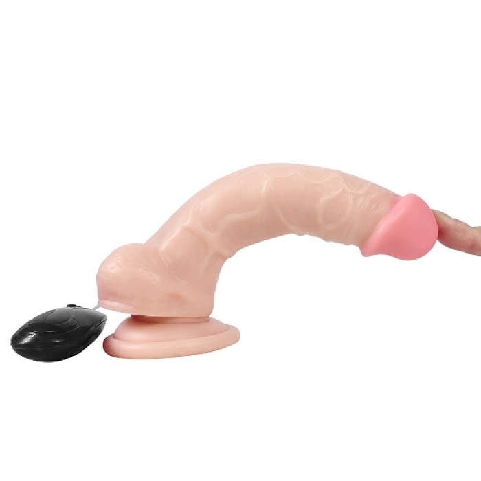 Vantuzlu Titreşimli Realistik 17 Cm Vibratör Penis Dildo