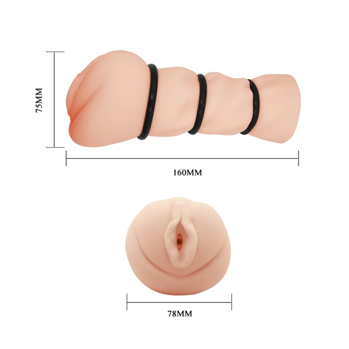 16 Cm Süper Gerçekçi 3D Realistik Suni Vajina