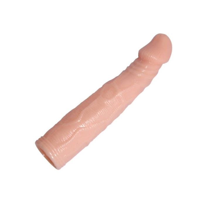 6 Cm Dolgulu Titreşimli Silikon Penis Kılıfı