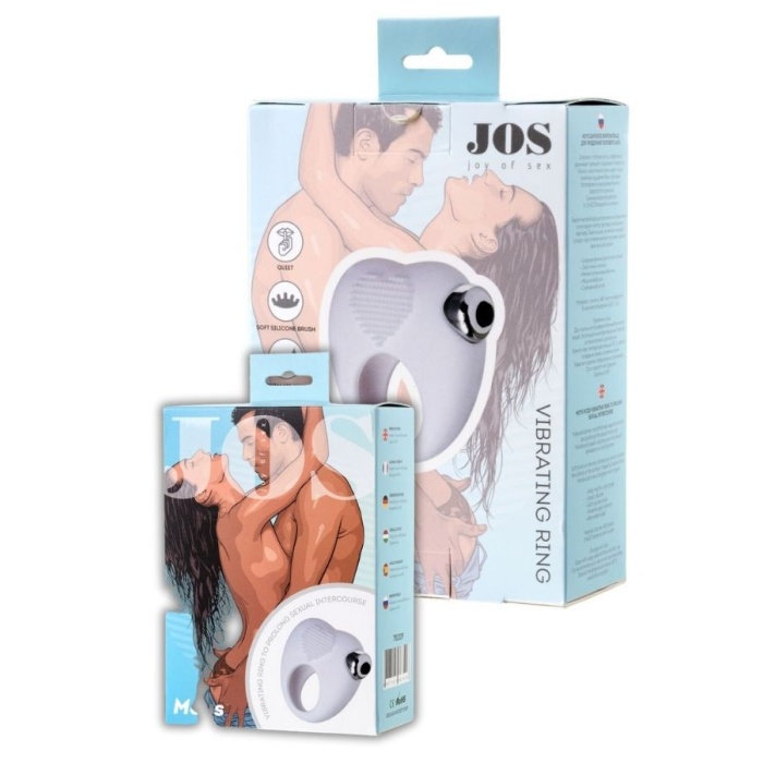 Jos Moys Titreşimli Beyaz Penis Halkası