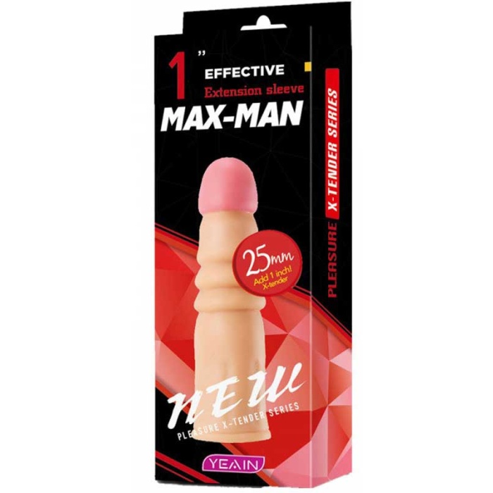 Max Man 25 mm Dolgulu Penis Kılıfı