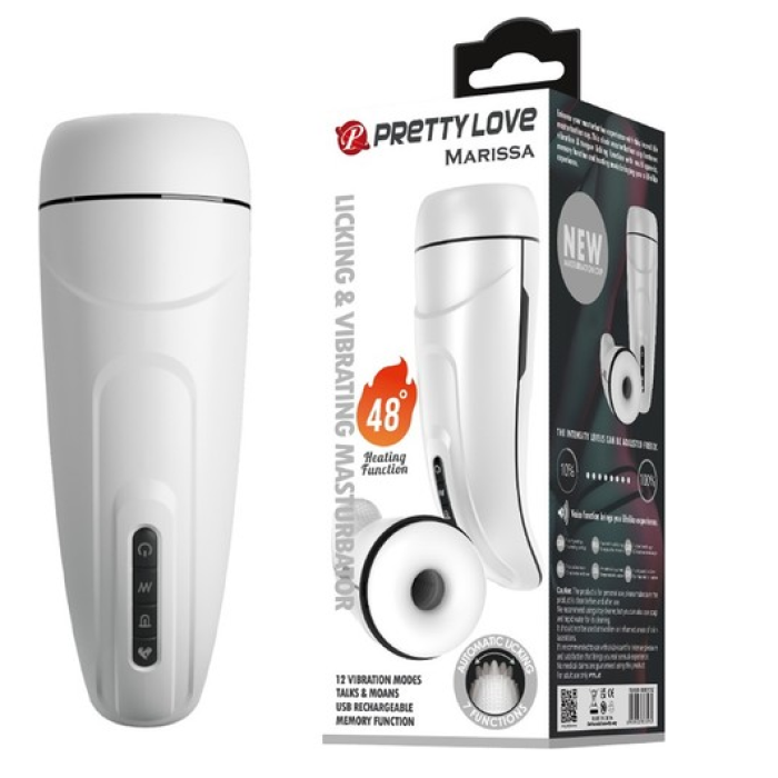 Yalama Ve Titreşimli Usb Şarjlı Isı Duyarlı Teknolojik Mastürbatör