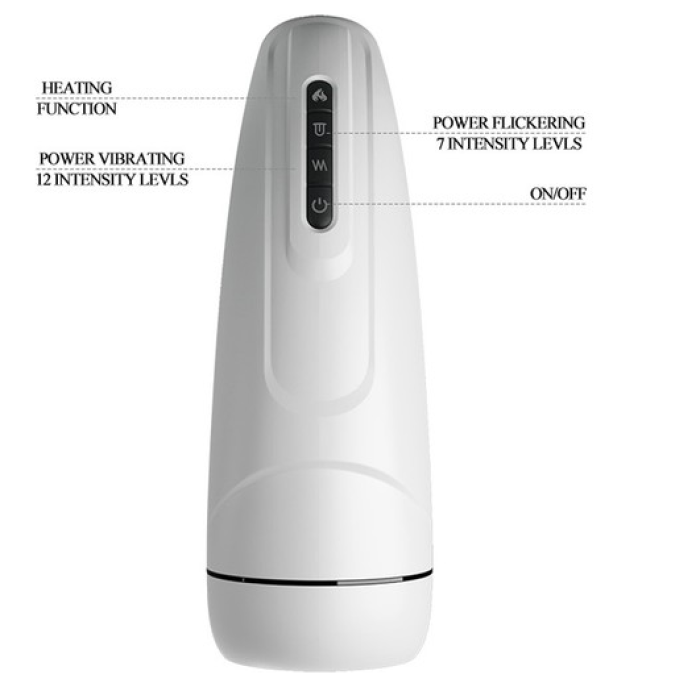Yalama Ve Titreşimli Usb Şarjlı Isı Duyarlı Teknolojik Mastürbatör