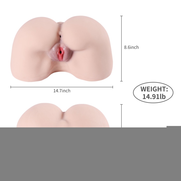 7 Kg Tam Realistik 2 İşlevli Yapay Vajina Kalça Mastürbatör