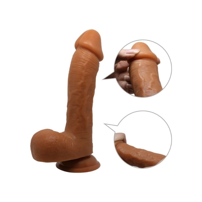 Realistik Vantuzlu Melez Dildo Penis