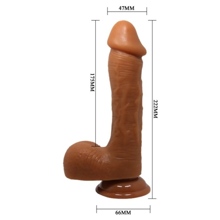 Realistik Vantuzlu Melez Dildo Penis