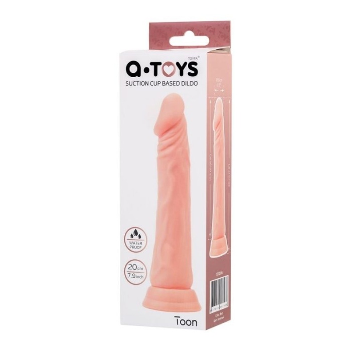 Toon Vantuzlu Realistik Dildo Ten 20 Cm