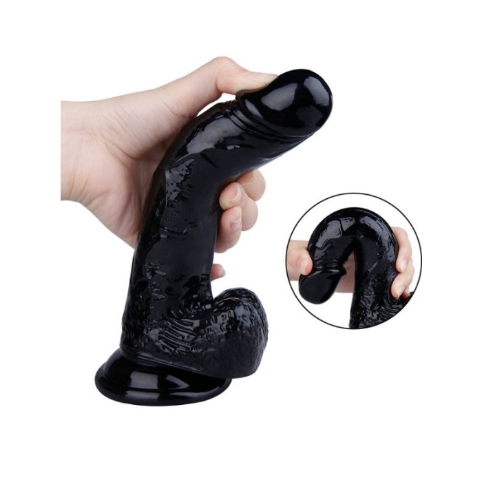 20 Cm Sex Shop Siyah Dildo