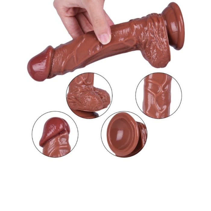 21 Cm Kahverengi Özel Penis Dildo