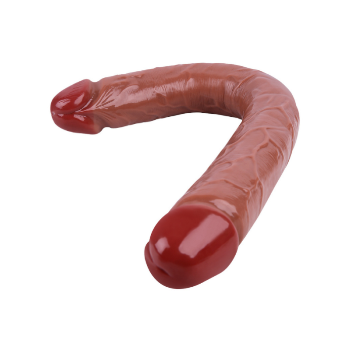 Sex Shop Özel 46 Cm Kahverengi Çift Taraflı Dildo