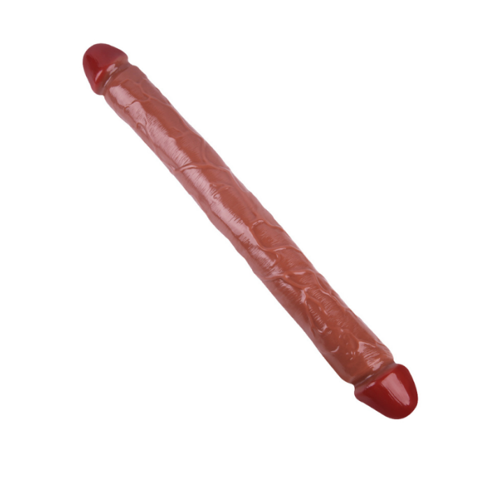 46 Cm Kahverengi Çift Taraflı Dildo 8