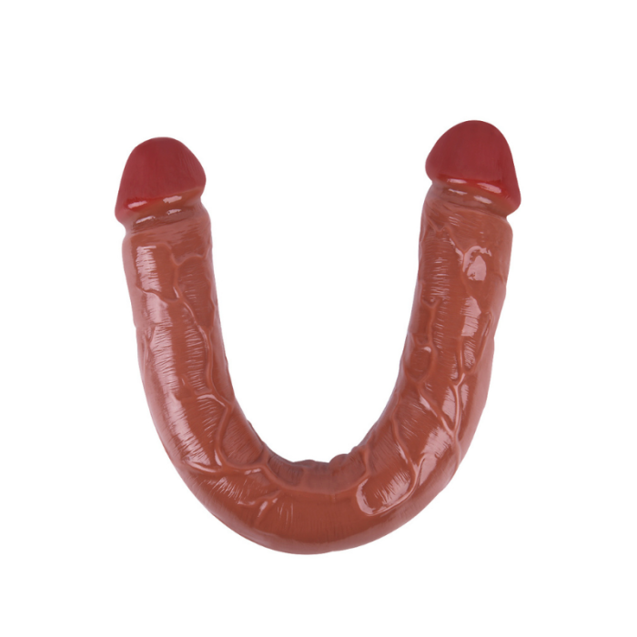 Sex Shop Özel 46 Cm Kahverengi Çift Taraflı Dildo