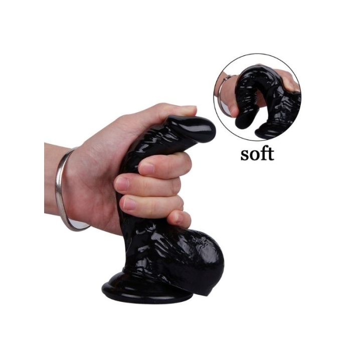 İstanbul Sex Shop 16.5 Cm Siyah Dildo