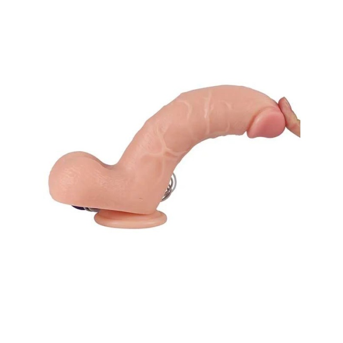 Vibrating Realistik Vantuzlu Titreşimli Dildo 21 Cm